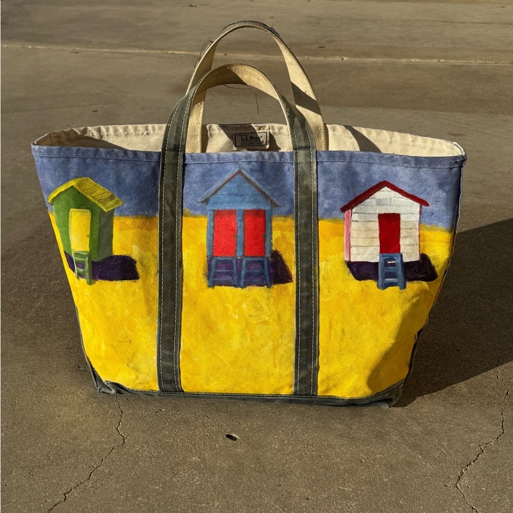 L.L. Bean 90’s Boat & Tote Canvas Beach Bag